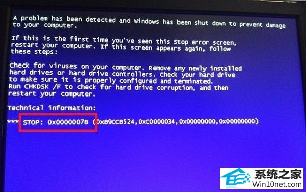 win10ϵͳʾstop 0x0000007bͼĲ